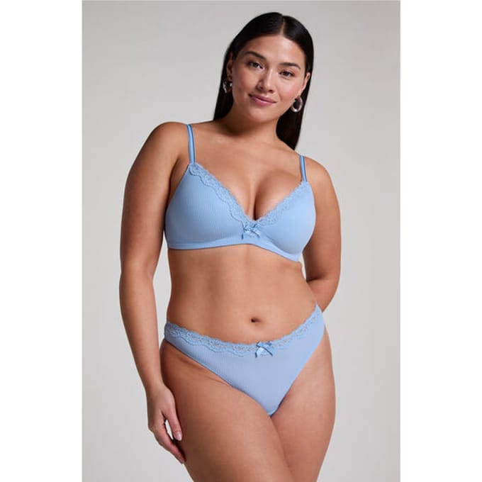 Hunkemöller Dames Lingerie String Lola - Blauw - maat M