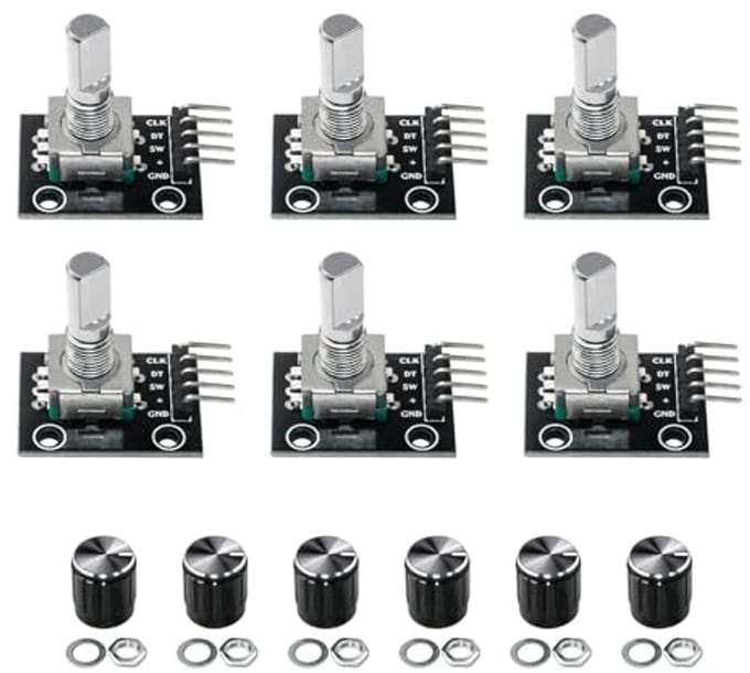 6 stuks Roterende Encoder Module - 360 Graden Digitale Impulsuitgang voor Elektronische Bouwstenen