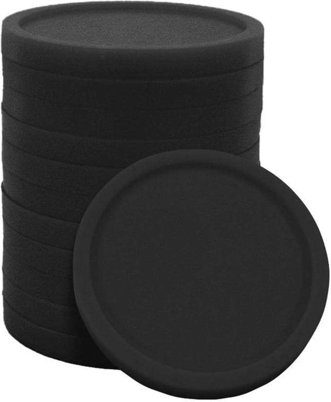 CombiCraft kleinere blanco plastic munten zwart - Ø23mm - 100 stuks