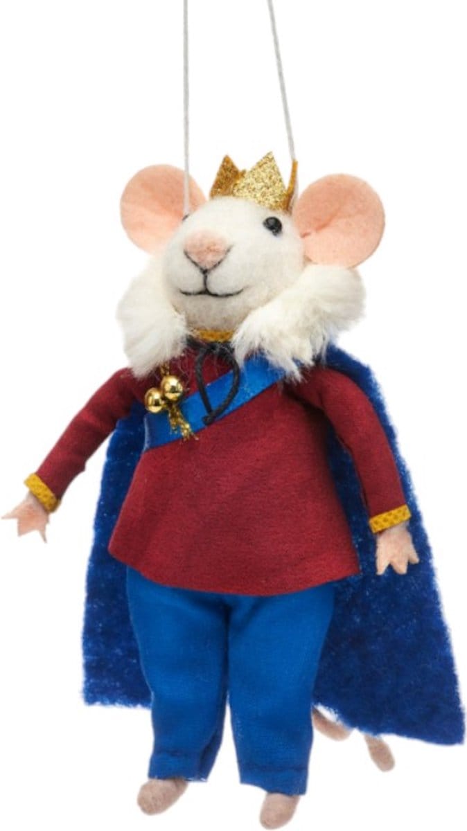Muis Koning vilten kersthanger - Sass & Belle