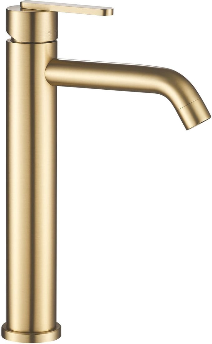 Rea Ontario Js-11801-1Bg High - Wastafelkraan - Geborsteld Goud - 14,5X4,5X30Cm