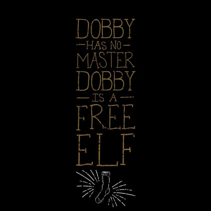 Harry Potter Dobby Is A Free Elf t-shirt - Zwart - S