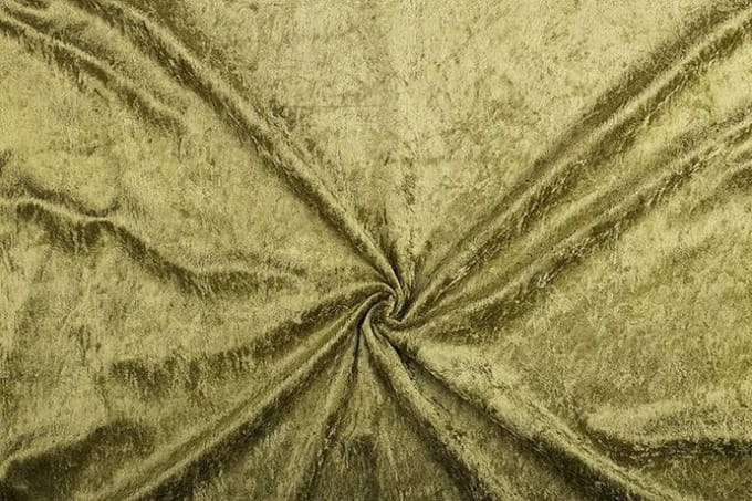Velours de panne stof - Licht khaki - 10 meter