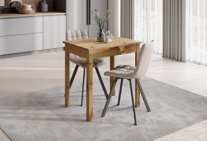 Meubella - Eetkamertafel Steve - Eiken - 75 cm