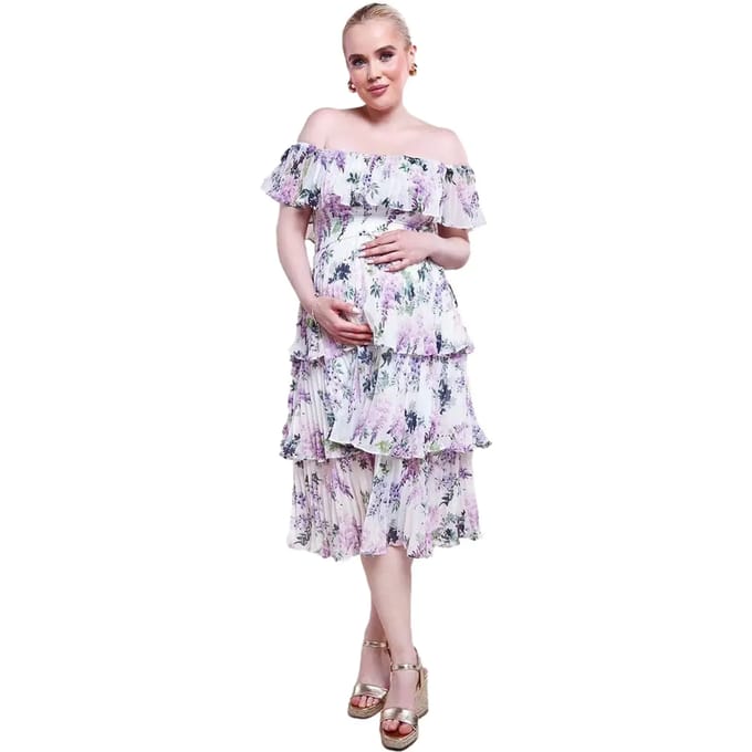Damesjurk Goddiva Maternity Shirred