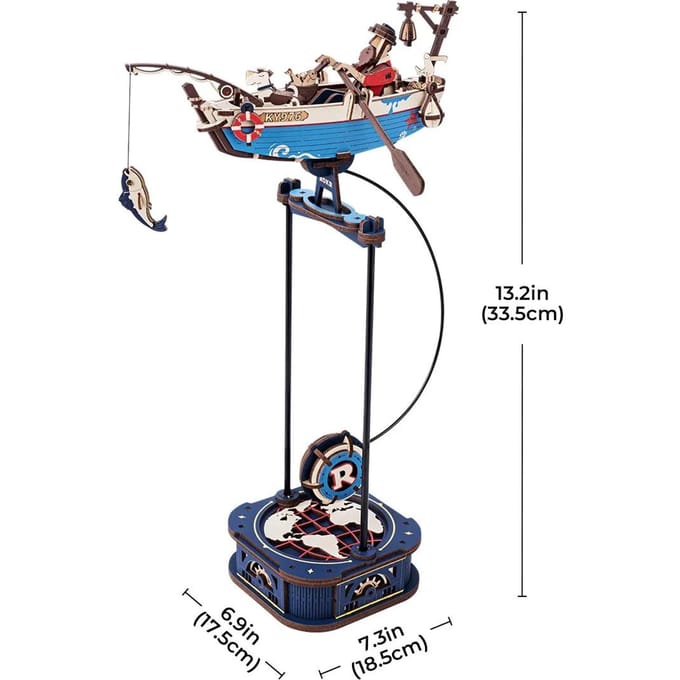 ROBOTIME ROKR Oceaan Visser Pendule Balans Speelgoed 3D Puzzel MCD02