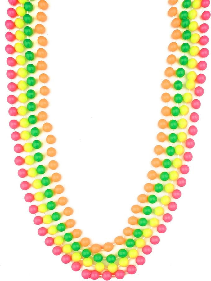 Vegaoo - Fluo kralenketting voor volwassenen