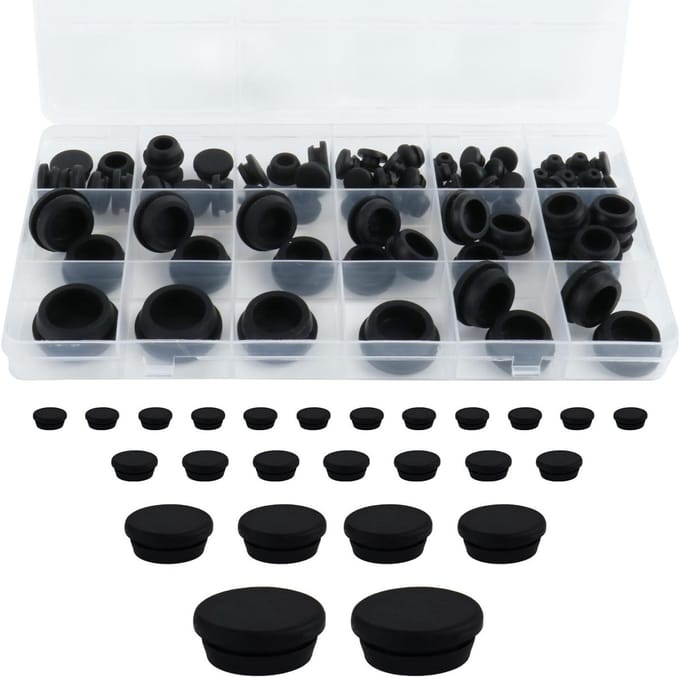 Rubber Stopper Caps en Blinde Pluggen voor Diverse Gaten - 78 Stuks Silicone en Rubber Stopper (4.5-15mm)