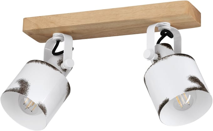 EGLO Kilburn Spot - E27 - 36 cm - Bruin|Wit - Staal