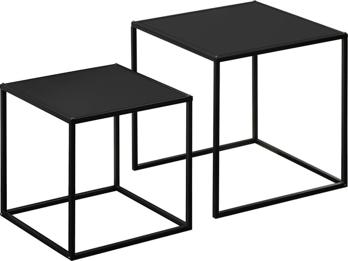 HOMCOM Couchtisch-Set mit Stahlrahmen 839-563V00