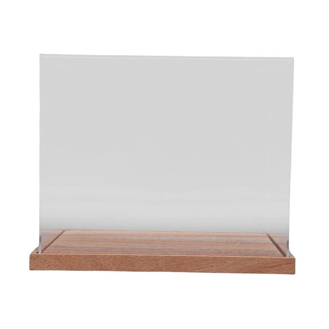 Acryl Helm Display Vitrine met Houten Basis Stofdichte Helm Vitrine voor Souvenirs Verzamelingen white