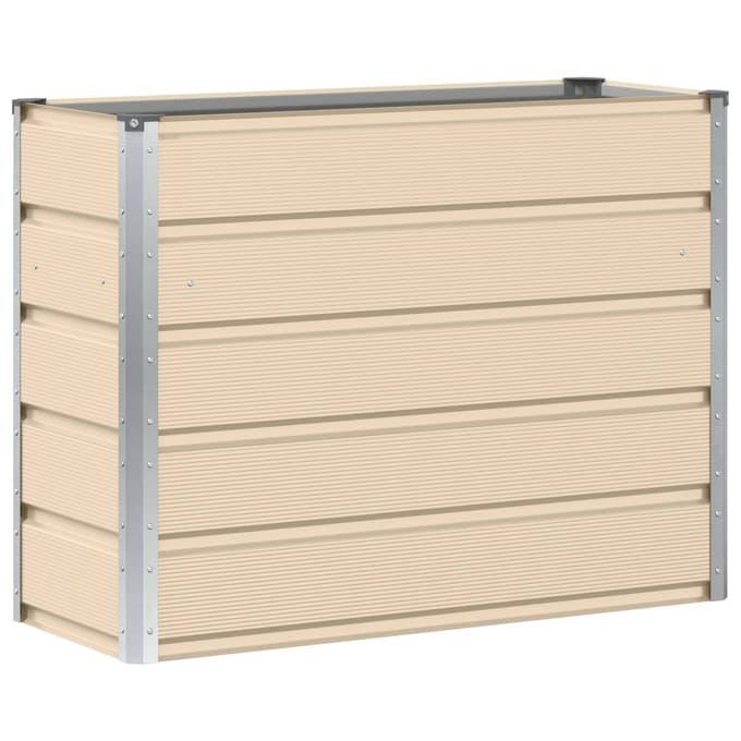 vidaXL - Plantenbak - Ivoor - 100 - x - 40 - x - 75 - cm - Staal