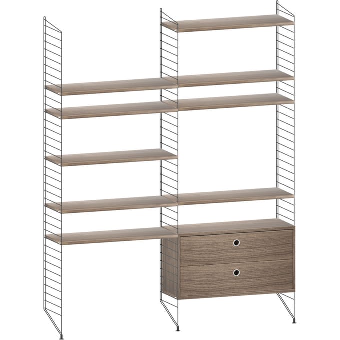 String Furniture Rekcombinatie 4 - Notenhout