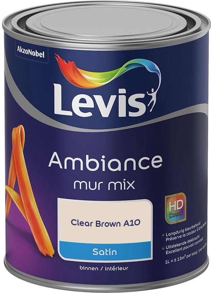Levis - Ambiance Mur Satin Mix - Clear Brown A10 - Mengverf - 1 L
