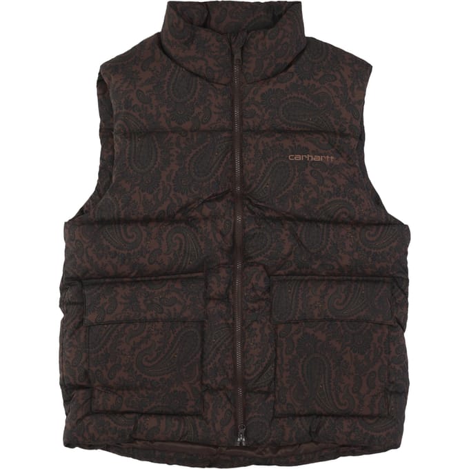 Springfield Vest mouwloos donsjack voor heren Paisley-print/buckeye/zwart