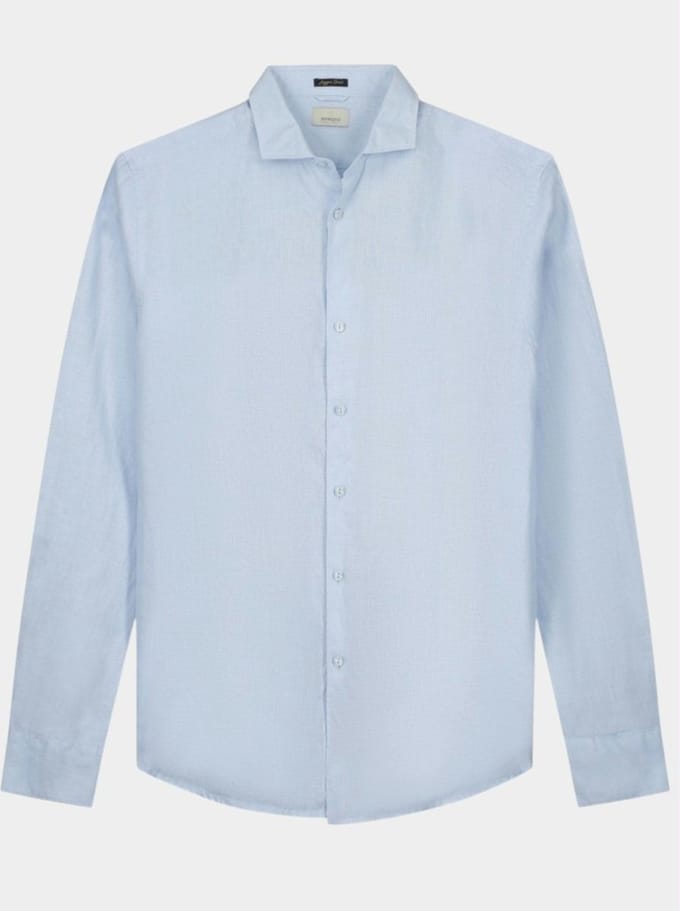 Dstrezzed - Overhemd Jagger Linnen Lichtblauw - Heren - Maat XXL - Regular-fit
