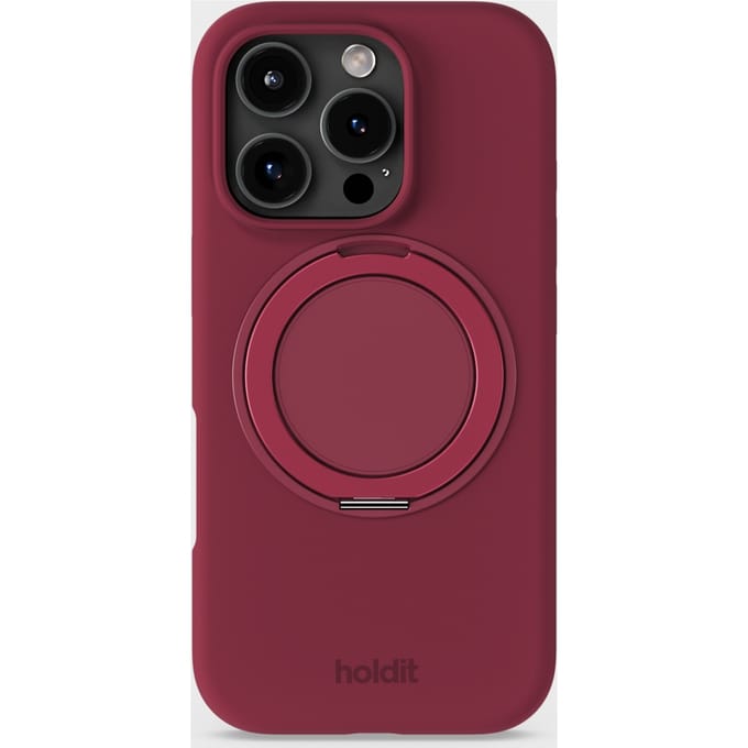 Silicone Stand Case Red Velvet iPhone 16 Pro