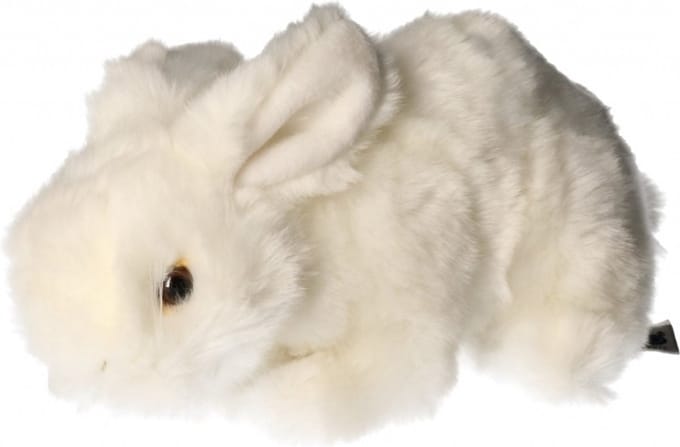 Semo Knuffeldier Konijn - Pluche knuffel - wit - 20 cm - boerderij/huisdier knuffel