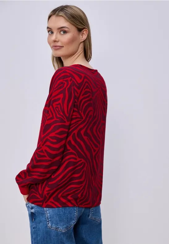 Blouse met ronde hals en tape details