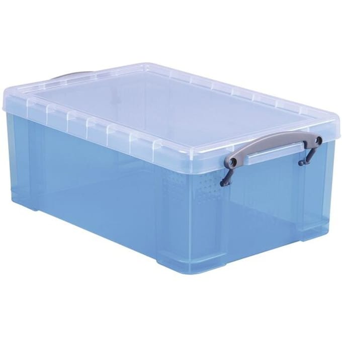 Really Useful Box 9 liter transparant helblauw