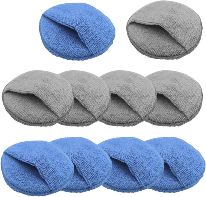 Set van 10 Polijstschuim Pads voor Auto - Microfiber Applicator voor Wax en Polijsten