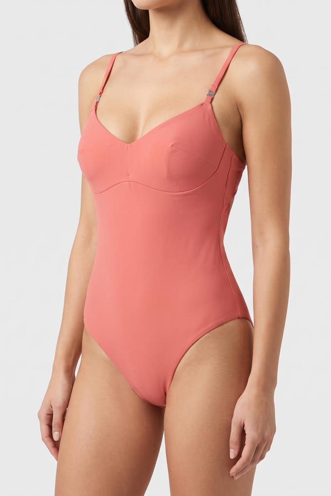 Calvin Klein Cut Out One Piece Dusty Cedar Maat: M | Badpakken Outlet | Dames | Blauw