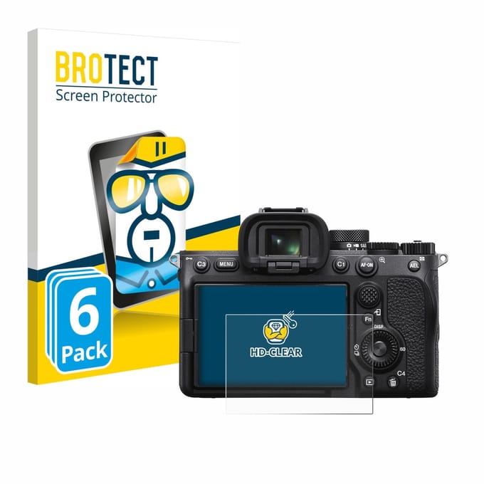 BROTECT - Screenprotector voor Sony Alpha 7 IV - Folie Beschermfolie transparant 6 Stuks