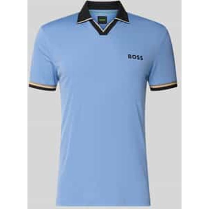 slim fit poloshirt met labelprint model 'PL_TOC SERVE 2'
