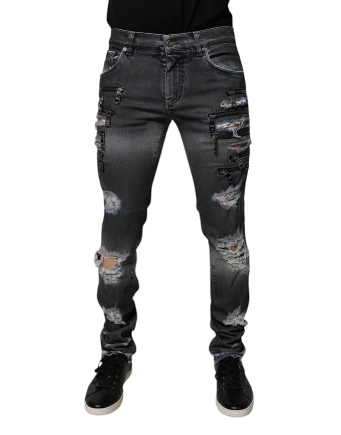 Ritsdetail Versleten Jeans