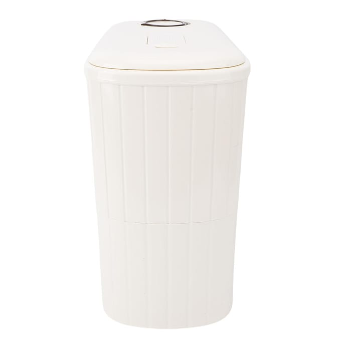 13,2 lb Rijstdispenser Transparant Venster Luchtdichte Graandispenser Emmer met Afneembare Beker L(for 6.5-9kg) white