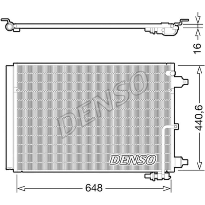 Condensator, airconditioning DENSO DCN02025