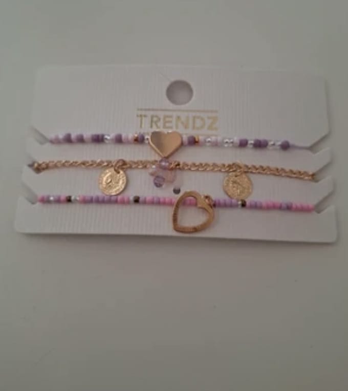 Set van drie armbanden