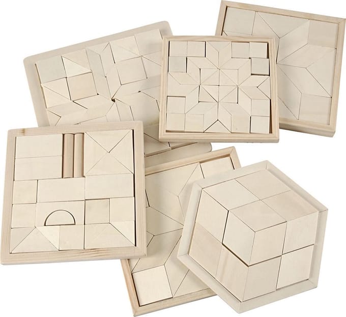 Creotime Puzzel, afm 13-17,5 cm, triplex, 6 sets