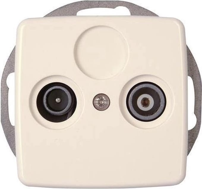KOPP TV-FM coax-wandcontact inbouw, model Rivo | wit
