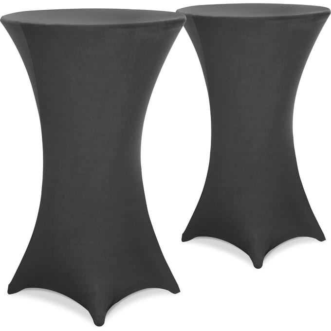Detex 2x Tafelrok Statafel - Ø80-85cm 30°C Wasbaar – Antraciet