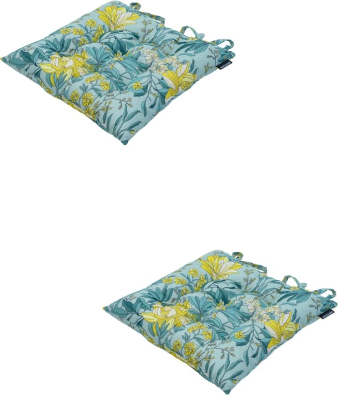 Madison - Zitkussen - Universeel - 2 stuks - 46 x 46 cm - Maxime Yellow - Tuin - Toscane