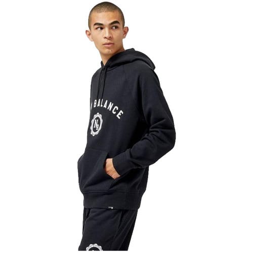 Sweater New Balance Sweat à capuche mt31901bk noir coton et polyester