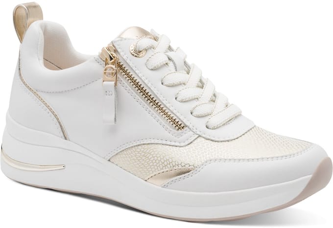 Tamaris Comfort Essentials Dames Sneakers - WIT/GOUD