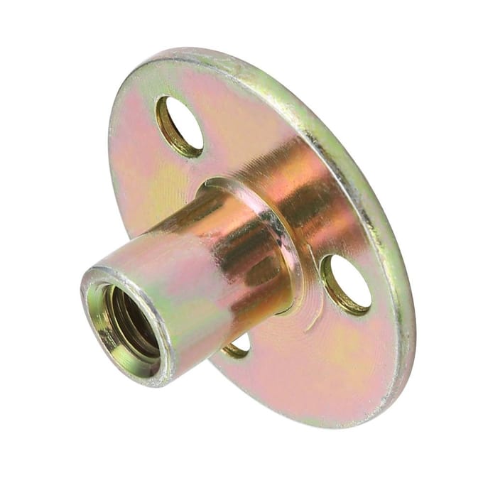 5 stuks verzinkte driegats borgmoer ronde basis meubelmoeren (M8*37)