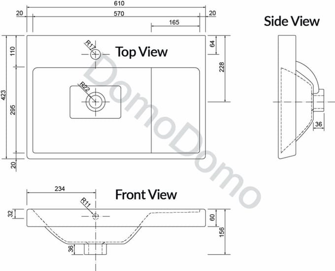 Deftrans Bonita - Badkamerkast Staande - Met Wastafel - 80x60 cm - Wit