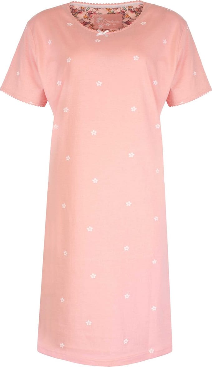 Tenderness Dames Nachthemd - Slaapkleed - Poeder Roze - Maat S