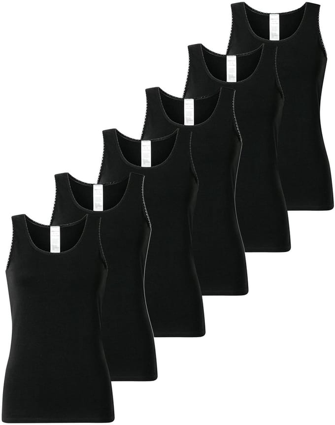 Schiesser Dames onderhemd 6 pack 95/5 Modern Cotton