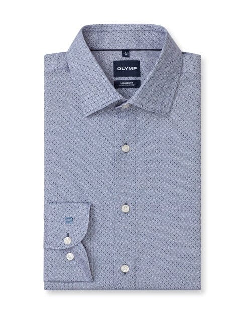 OLYMP Luxor 24/Seven Overhemd, Modern Fit, New Kent, Marineblauw