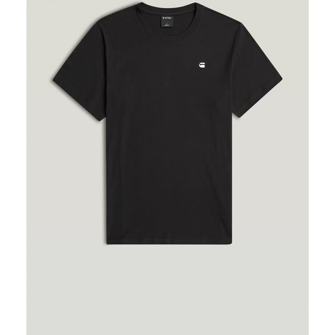 G-Star Chest Logo Slim R T S/s Dk Black Größe: S | Basic T-Shirts Outlet | Herren | Schwarz