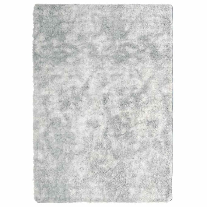 vidaXL - Hoogpolig - vloerkleed - NAVARRA - 240x340 - cm - polyester - zilvergrijs