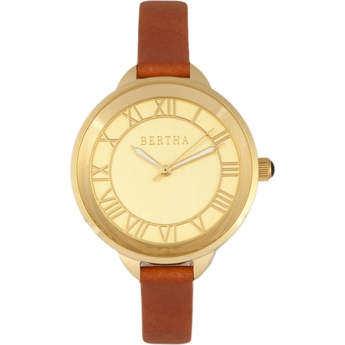 Bertha Madison Sunray wijzerplaat lederen band horloge