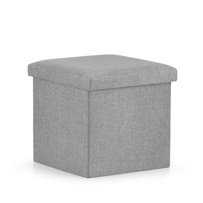 Opvouwbare poef M - 30x30x30cm lichtgrijs