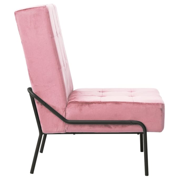 vidaXL - Relaxstoel - 65x79x87 - cm - fluweel - roze