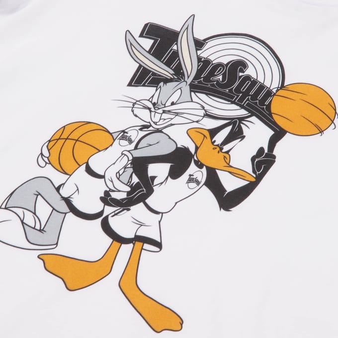 Space Jam Bugs And Daffy Tune Squad Kids' T-Shirt - White - 122/128 (7-8 jaar)