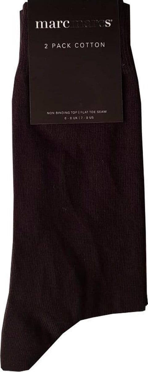 MarcMarcs - 4-Pack - Effen Sokken - Nette 2-Pack - Heren - zwart - 43-46 - 91900